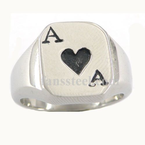 FSR08W89B gamble heart of Ace ring - Click Image to Close